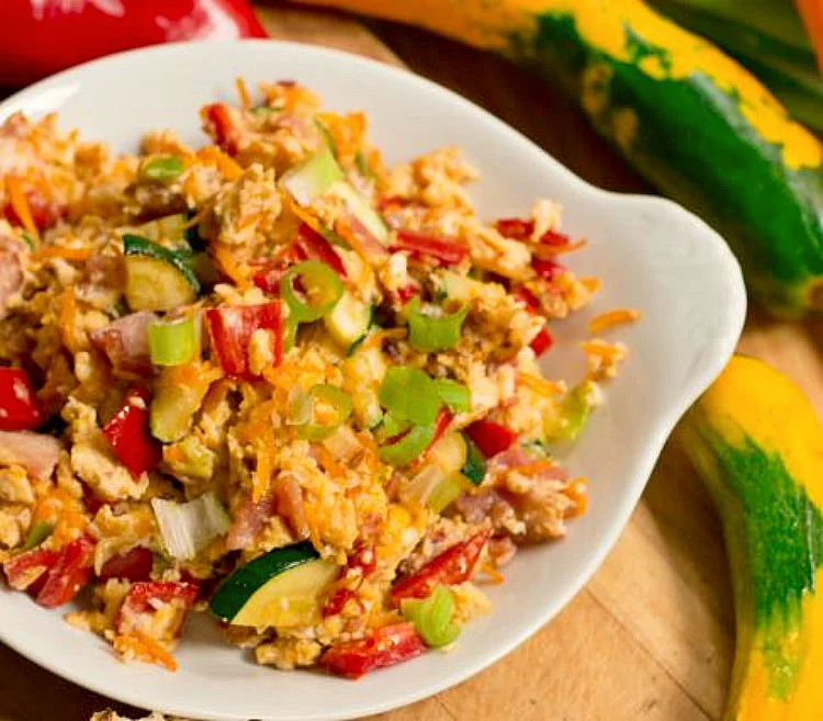 Revuelto de verduras con huevo